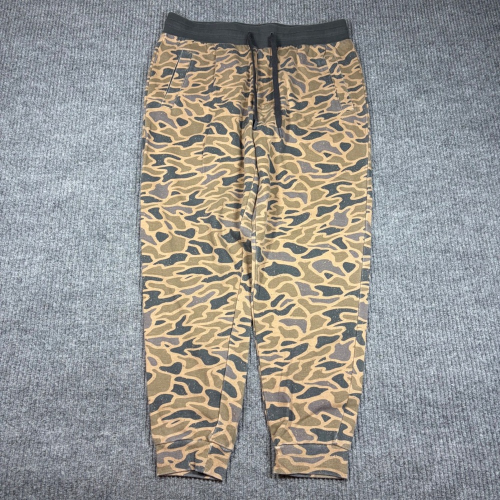 Burlebo Sweatpants Men's M Camo Jogger Pants Brown Green Camouflage